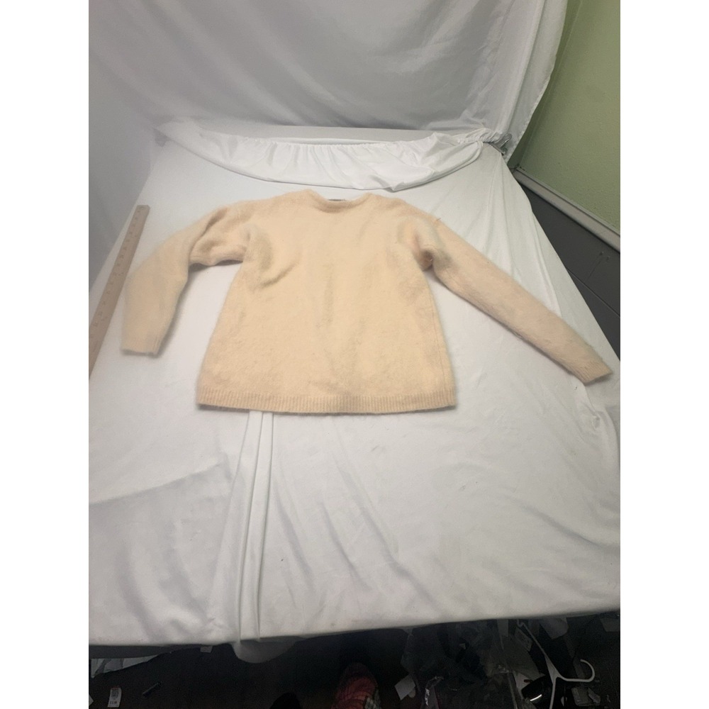 Vintage Rafaella Rabbit Hair Lambs Wool Sweater Ivory Cowl Neck Size Large